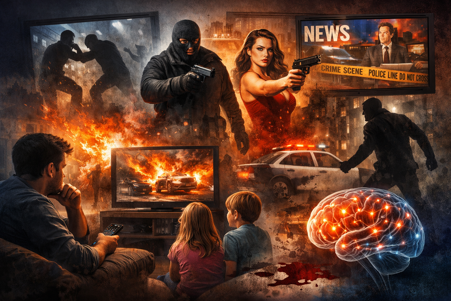 La violenza della TV e del cinema nella vita quotidiana: la reputazione del grande e piccolo schermo che si è fatta negli anni